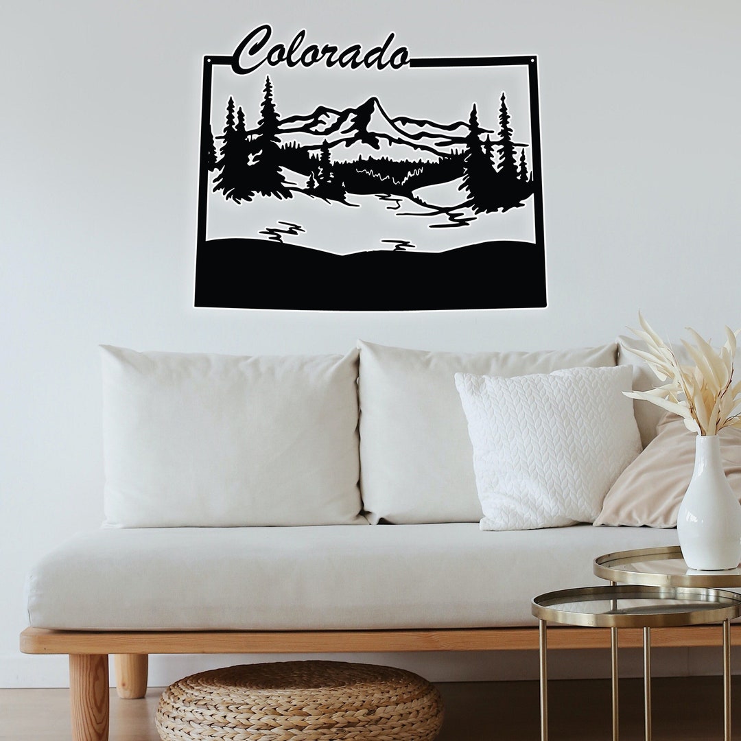 Colorado Metal Wall Art Colorado State Art the Centennial Etsy