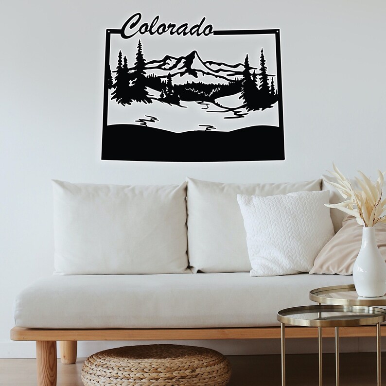 Colorado Metal Wall Art Colorado State Art the Centennial Etsy
