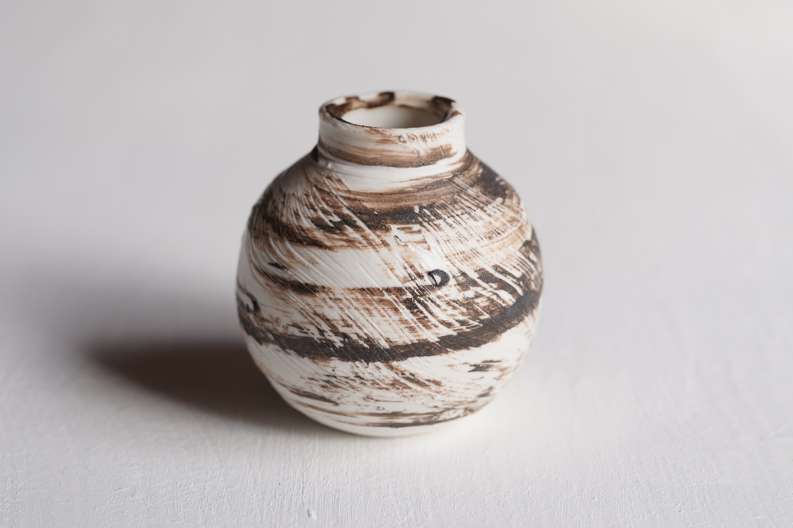 Vase en Poterie, Vase Céramique Fait à La Main, Mini Pot de Lune