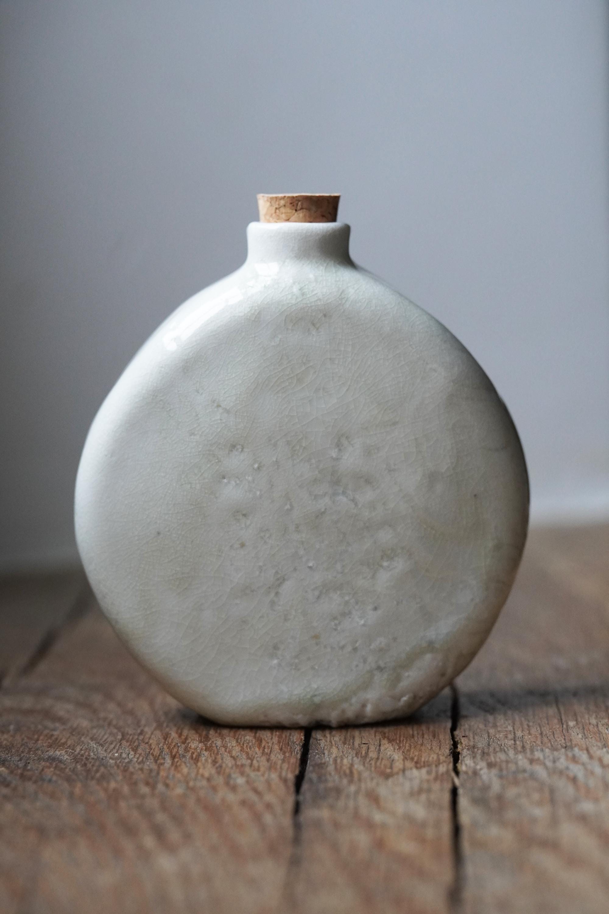 Ceramic Flask Handmade Pottery Decorative Bottle Bud Vase - Etsy