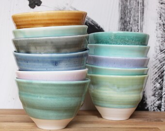 Handmade Ceramic Spiral Bowls, Porcelain Pottery Bowl (Medium)