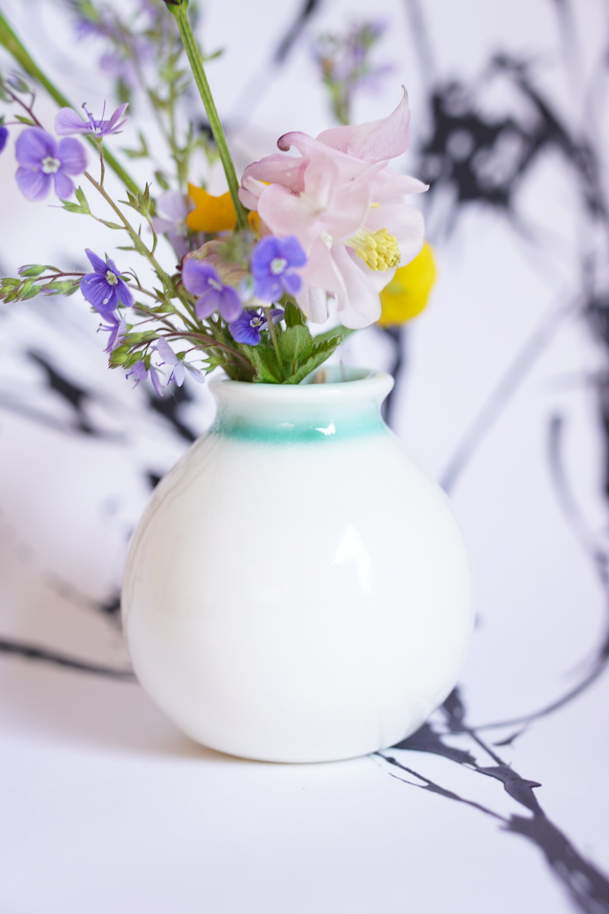 Pottery Vase Handmade Ceramic Vase Mini Moon Jar Etsy