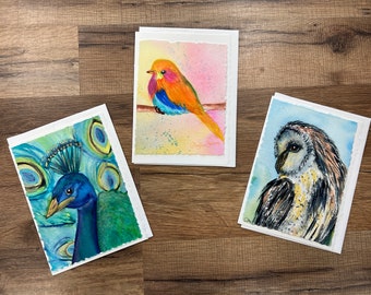 Bird Orignial Watercolor Cards