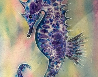 Baby Seahorse Watercolor