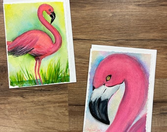 Flamingo Orignial Watercolor Cards