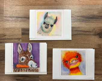 Animal Orignial Watercolor Cards