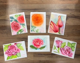 Rose Orignial Watercolor Cards