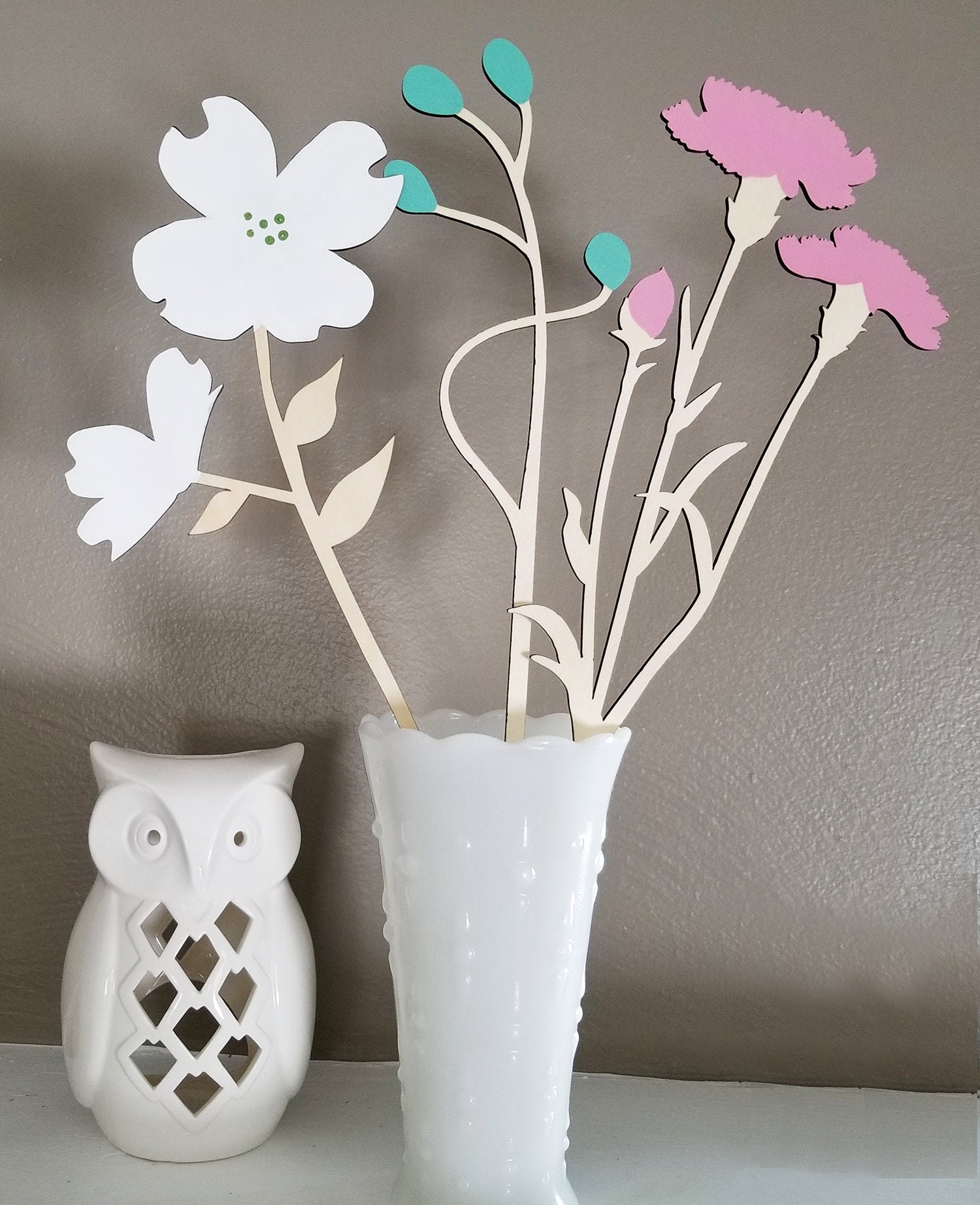 Flores de madera / flor de madera / tallos de flores de madera | Etsy