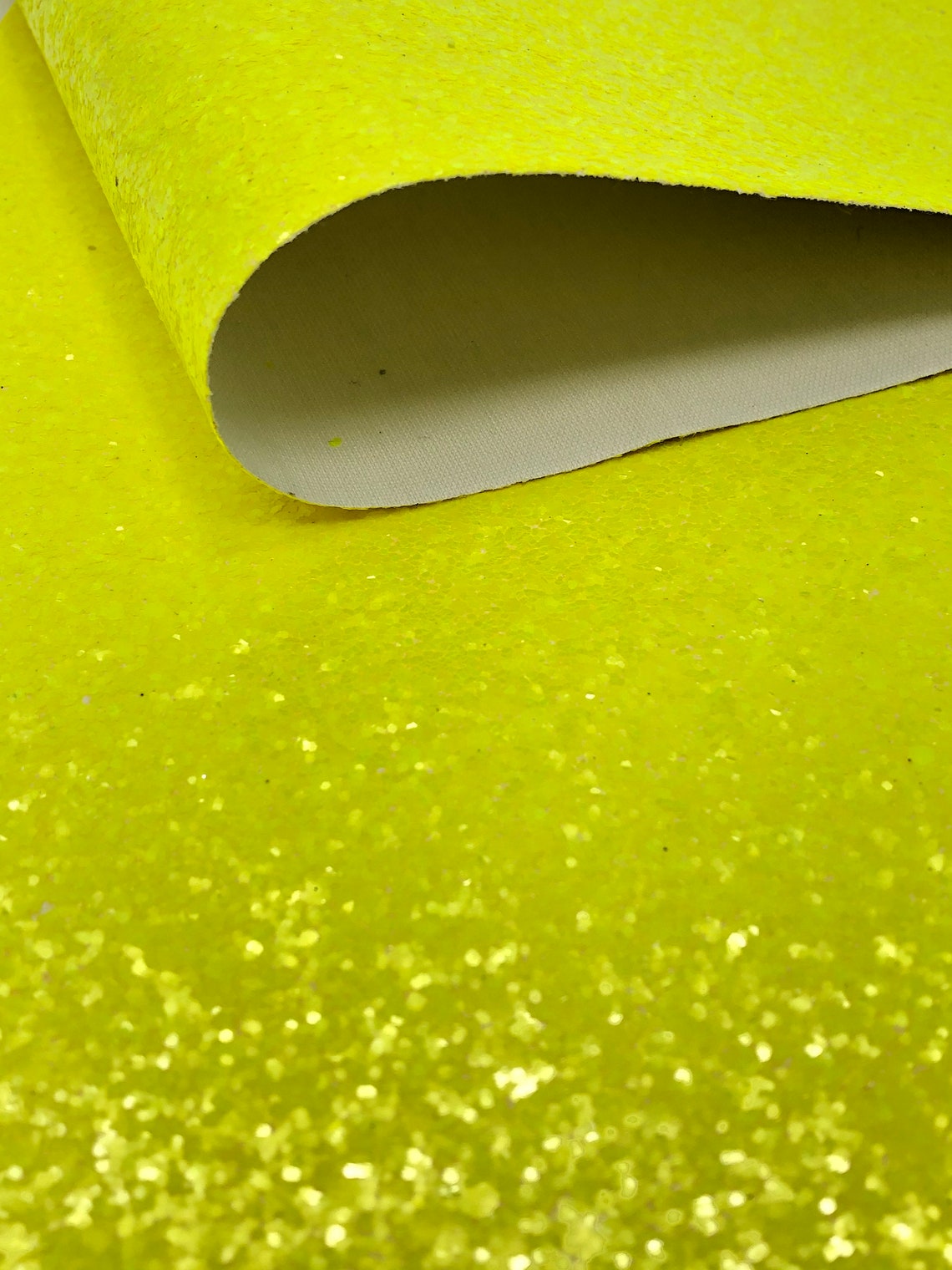 NEON YELLOW Chunky Glitter Sheets Chunky Glitter Sheets Bow Etsy
