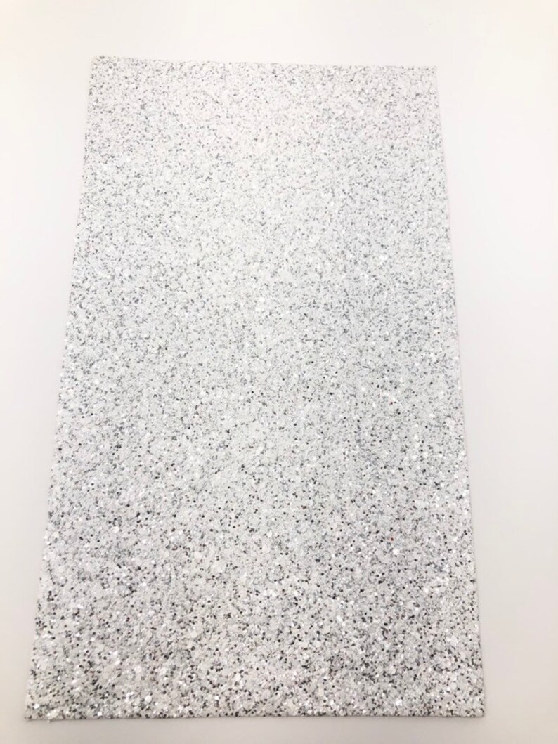 Faux Leather Sheet Chunky Glitter Sheet diy earrings Canvas Craft Sheet DIY Supplies for Bows IMPERFECT White Ice Glitter Canvas Sheet