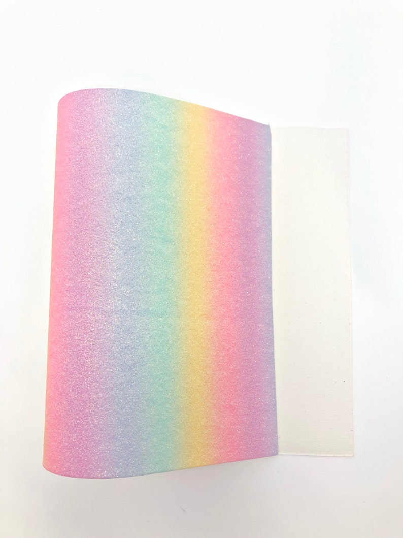 Bow Making Glitter Sheets Earring Making Glitter Sheets PASTEL OMBRE Glitter Sheets Rainbow Leather Sheet
