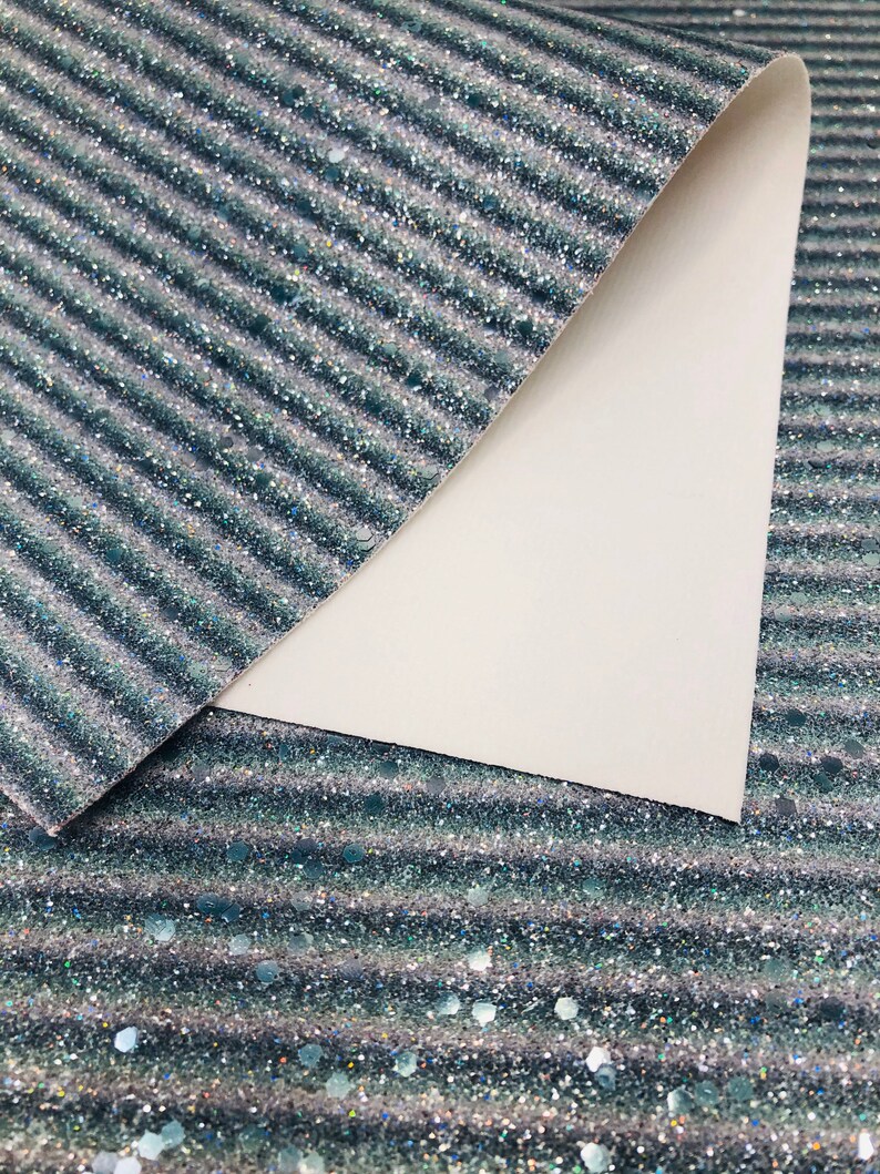 Fabric Sheets for Bows Bow Making diy planner STRIPE Chunky Glitter Sheets Earring Making Glitter Sheets