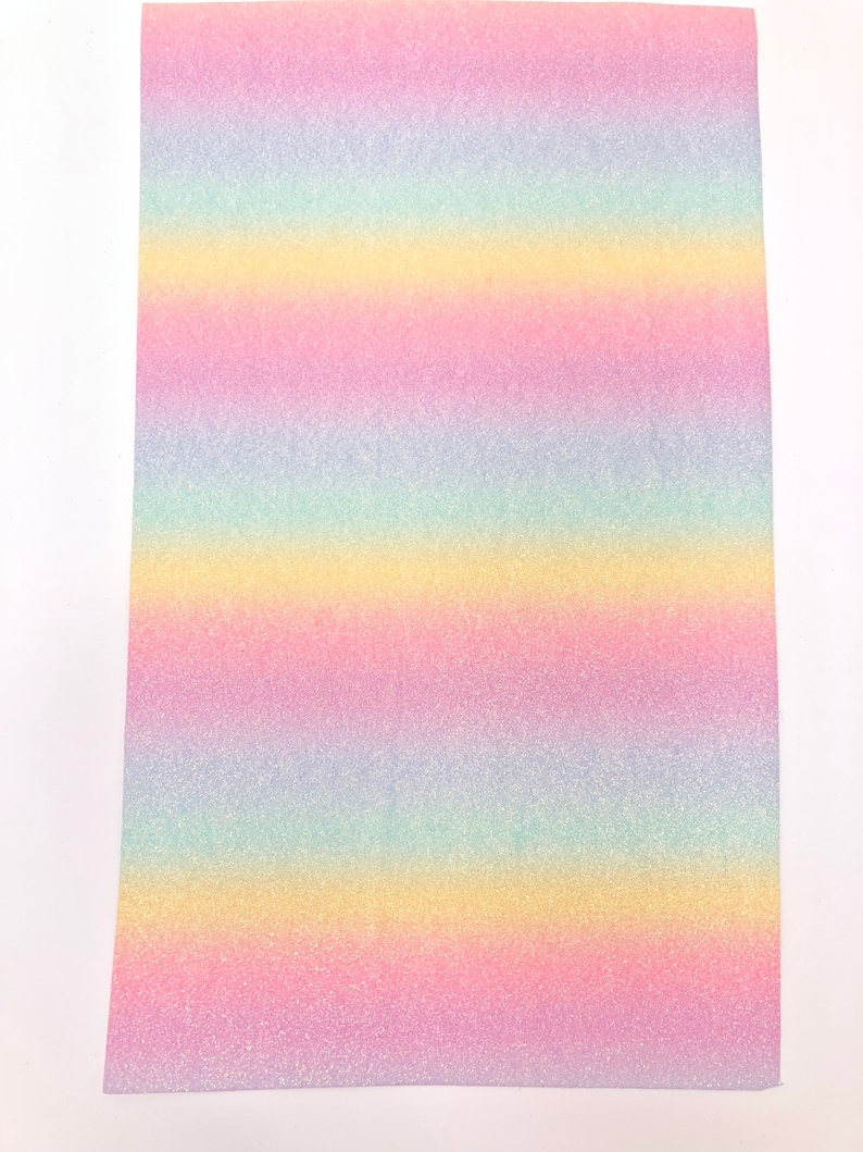 Bow Making Glitter Sheets Earring Making Glitter Sheets PASTEL OMBRE Glitter Sheets Rainbow Leather Sheet