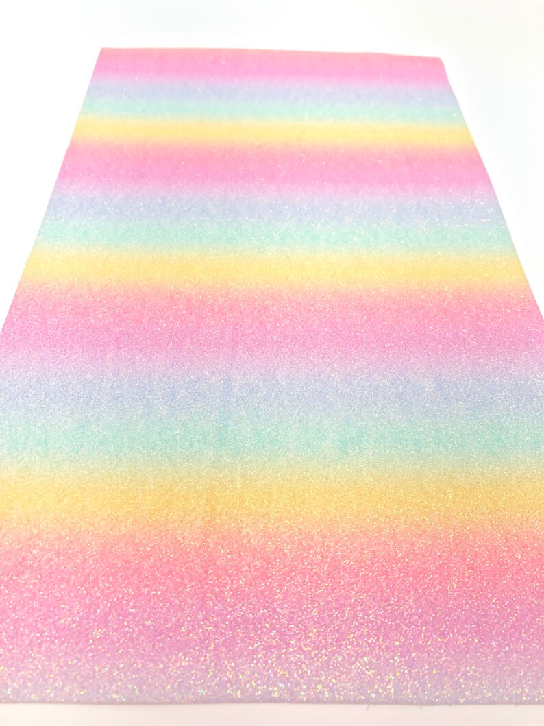 Bow Making Glitter Sheets Earring Making Glitter Sheets PASTEL OMBRE Glitter Sheets Rainbow Leather Sheet