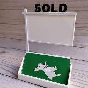 thumbnail image 2 of Business Card Display Rack Wooden - Real Estate Agent Card Holder For Desk, Holds 3.5 X 2 Inch Cards Wooden Card Holder 2 of 14