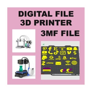 DIGITAL  - 3MF FILE ,Social Media Icon