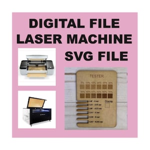 Digitale tester Graveren Burn tool guide Inch voor Glowforge en cnc- of lasermaterialen SVG Glowforge, sleuftester