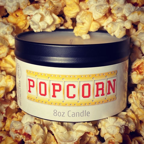 Butter Popcorn Candle Caramel Popcorn Candle Dessert Etsy