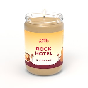 Park Scents Rock Hotel Candle 8oz - Accurate smell of the Hard Rock Hotel Lobby at Universal Orlando - Beautiful smell - Handmade in the USA