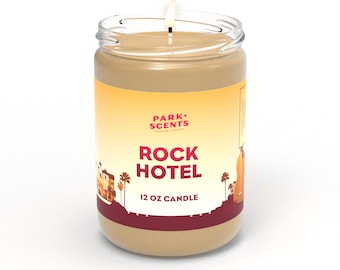 Park Scents Rock Hotel Candle 8oz - Accurate smell of the Hard Rock Hotel Lobby at Universal Orlando - Beautiful smell - Handmade in the USA