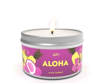 Aloha Candle – Coconut and Pineapple Scent Inspired by Aulani Resort in Hawaii