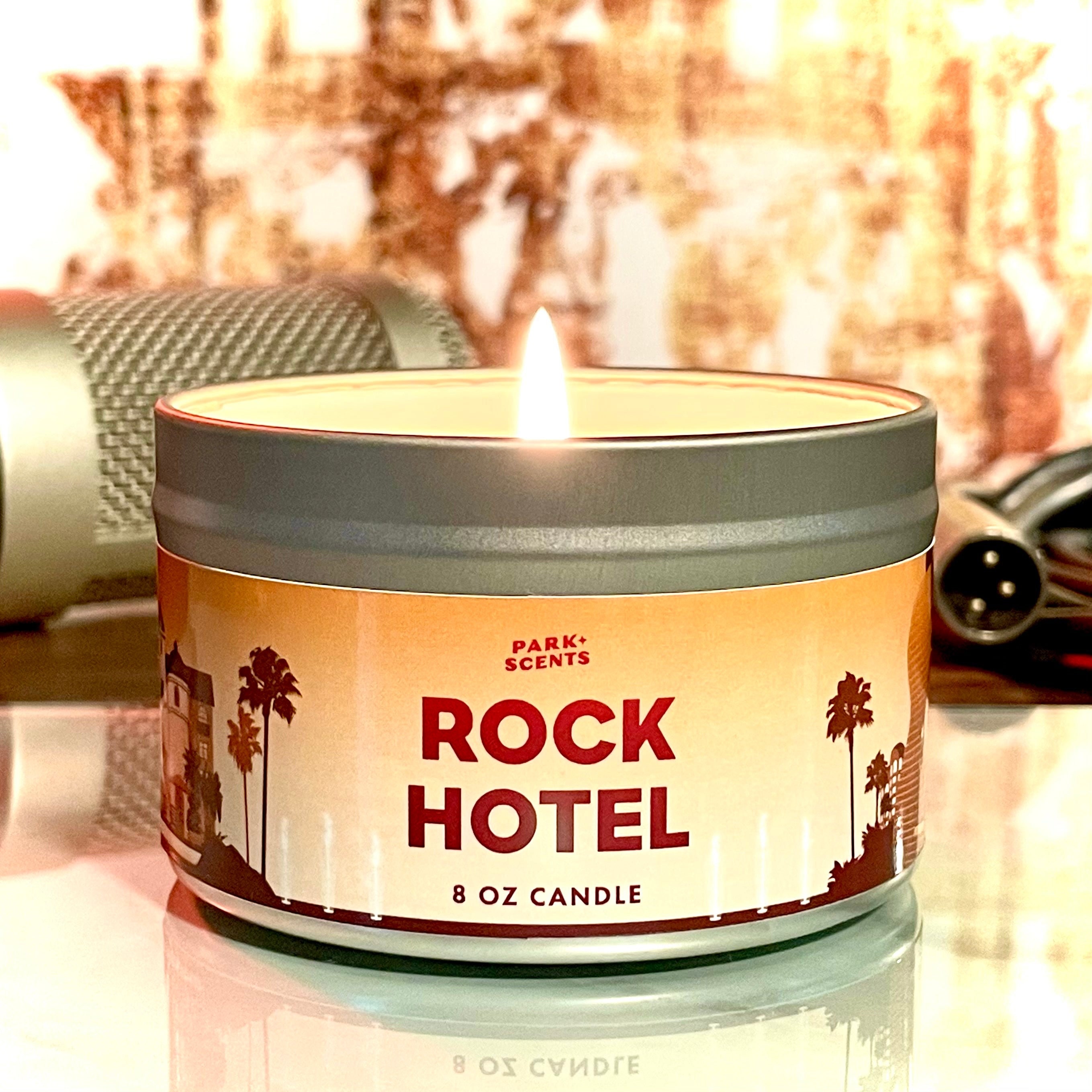 Park Scents Rock Hotel Candle 8oz Accurate Smell of the Hard Rock