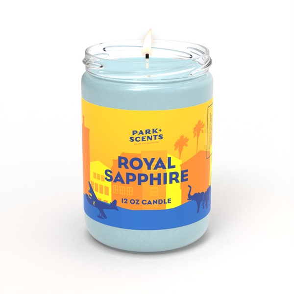 Park Scents Royal Sapphire Candle (8 oz.) - Authentic smell of the Royal Pacific hotel & Sapphire Falls hotel at Universal Studios Orlando