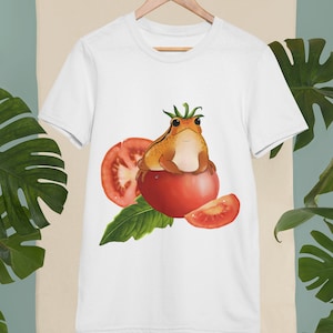 Tomato Frog Love Graphic Tee Shirt Cottagecore Aesthetic