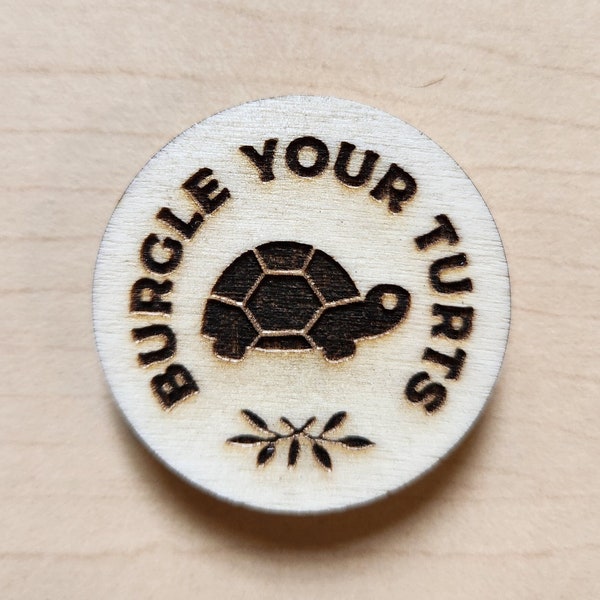 Over the Garden Wall Magnet or Pin Burgle Your Turts Wood Engraved