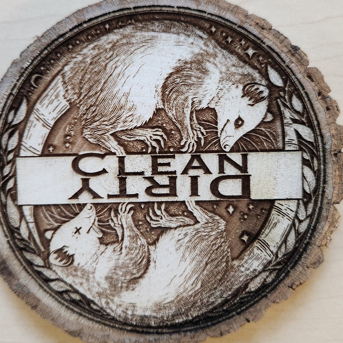 Possum Dishwasher Clean & Dirty Wooden Magnet for Kitchen Dishwashing Machine, Opossum - Etsy