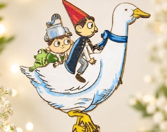 Over the Garden Wall Garden Stake Wirt and Greg Goose Hand Painted Plant Pal