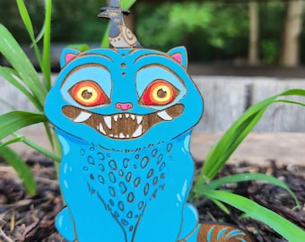 KPop Demon Hunters Derpy Tiger and Crow Garden Stake Plant Pal