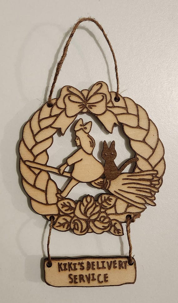 Kiki's Delivery Service Ornament ~ Laser Cut Wood Sign Ornament