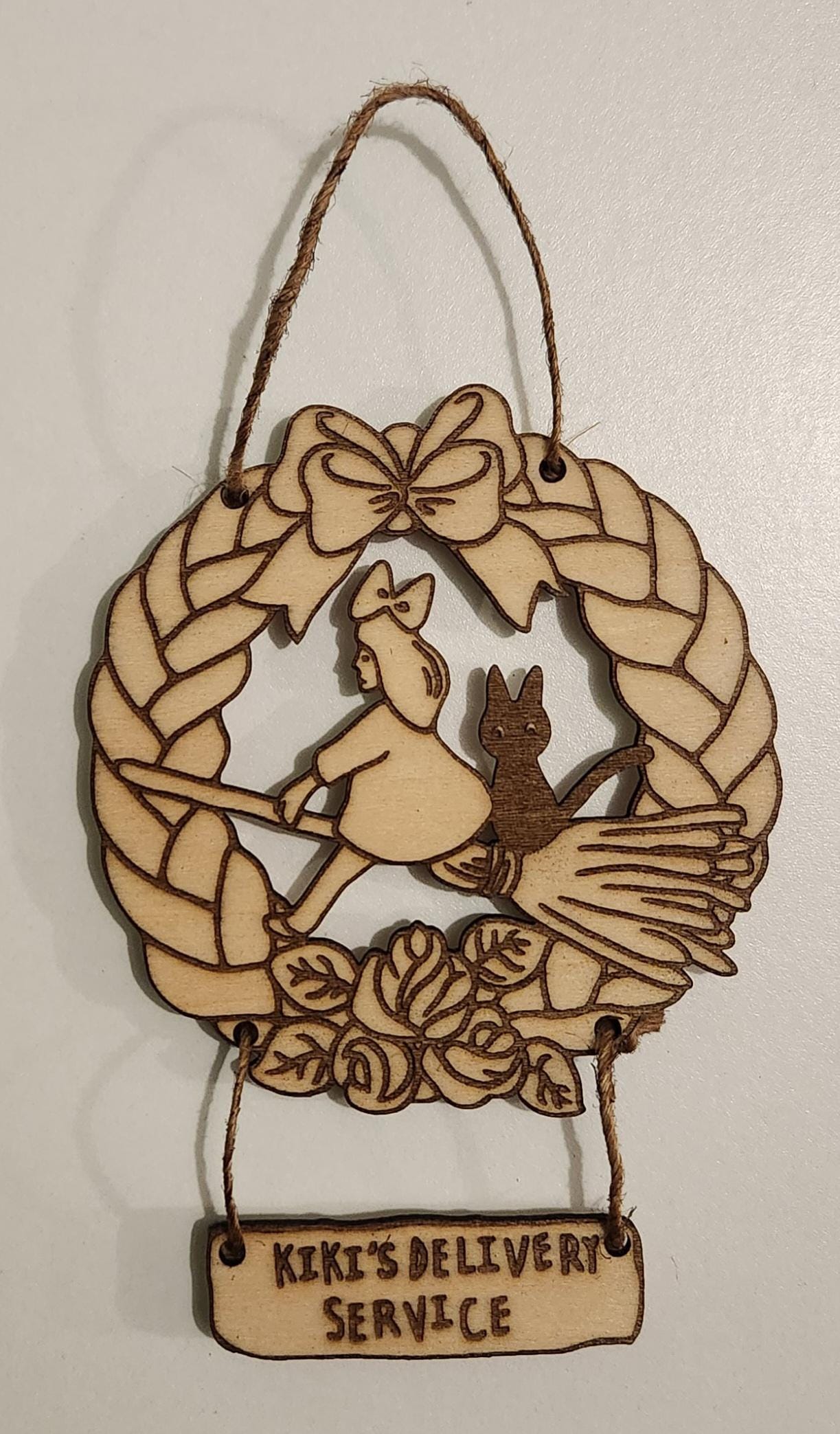 Kiki's Delivery Service Ornament ~ Laser Cut Wood Sign Ornament