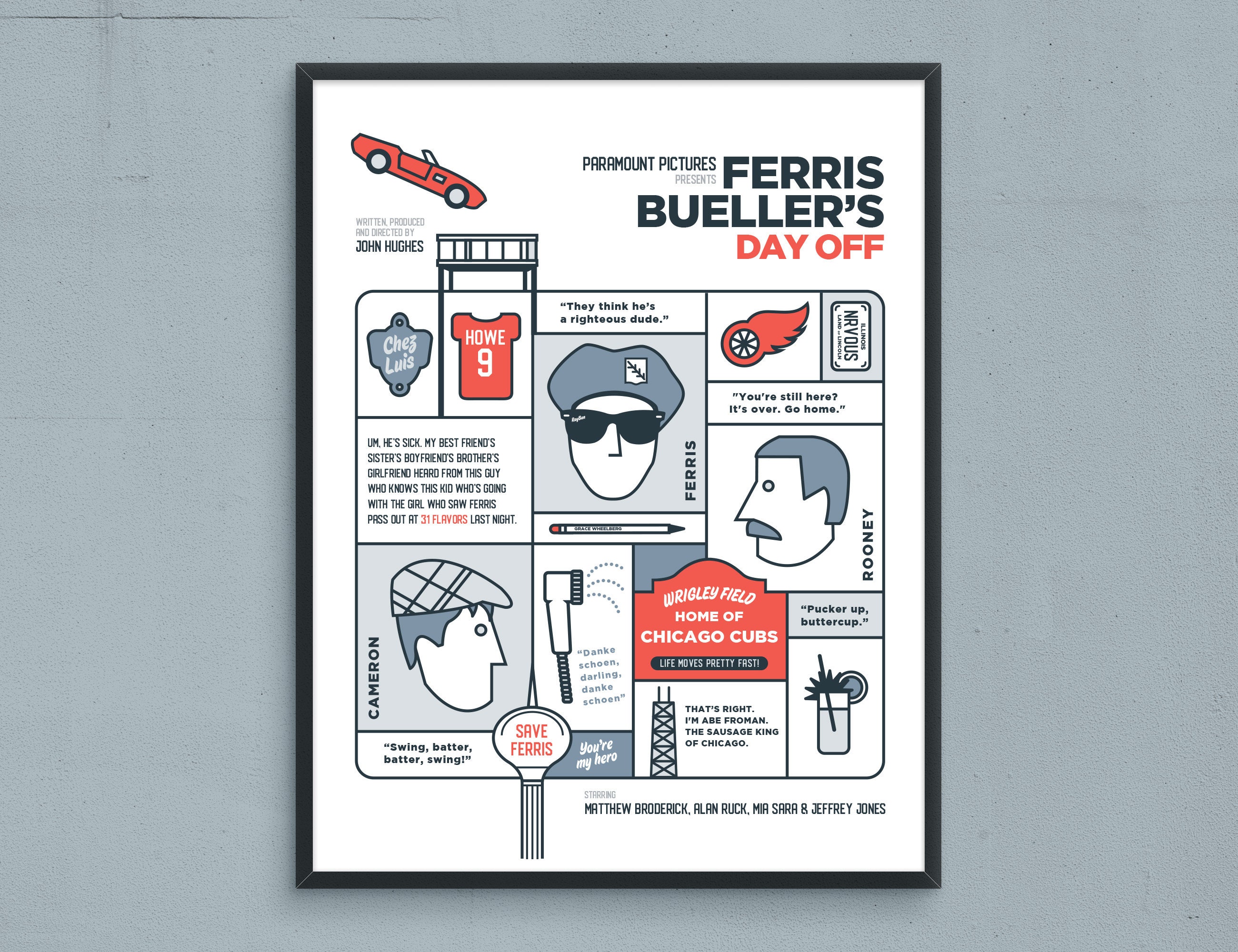 Ferris Bueller's Day off Movie Movie Poster Print – Alternative Fan Art ...