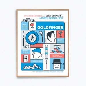 James Bond 007 Goldfinger Movie Poster Print – Alternative fan art re-imagined by Prints and the Revolution Studios