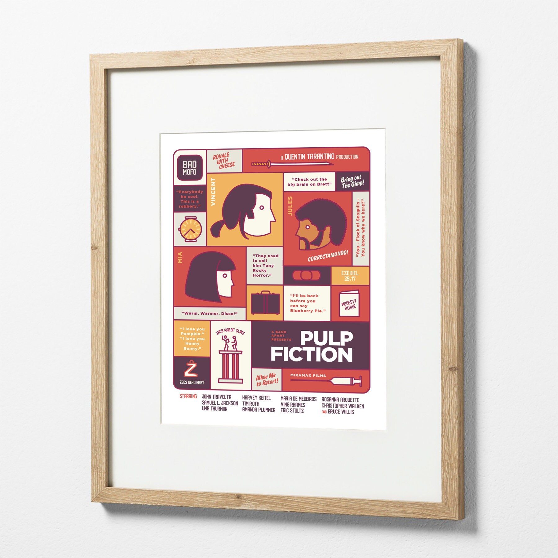 Pulp Fiction Movie Poster Print – Alternative Fan Art Re-imagined by Prints  and the Revolution Studios - Etsy, image size:1800x1800