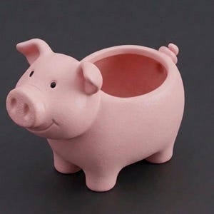 Piggy planter STL, digital file, plant pot, 3d printing file