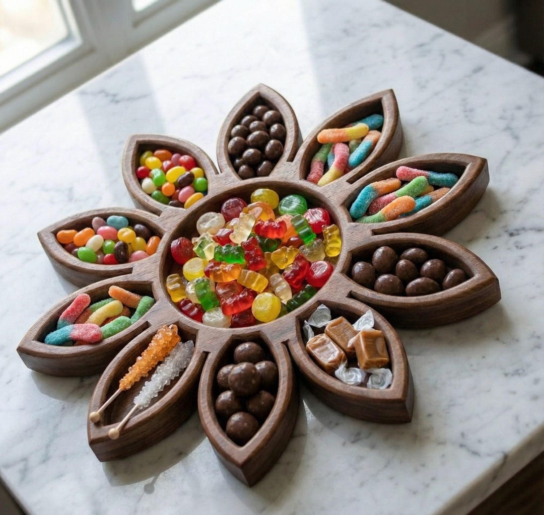 Sunflower Charcuterie Board, Candy Tray 3d Stl Model for Cnc Router or ...