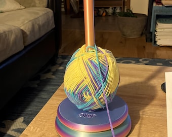 Yarn Holder | wide base spindle , yarn spindle, knitting tool, Wool Spindle, knitting gift, 3nd generation