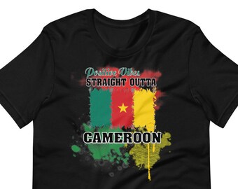 Kamerun Flagge Unisex Kurzarm T-Shirt