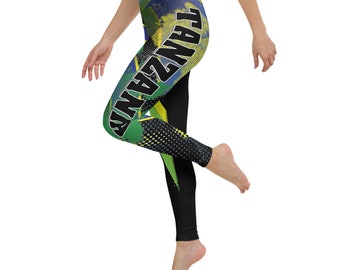 Tanzania Flag Yoga Leggings – High Waist Sports Pants