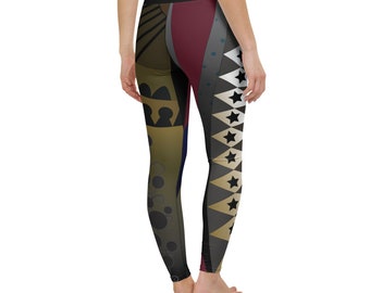 Women’s Yoga Leggings - Fun Yoga Pants - Yoga Sport Leggings - Summer High Waist Leggings - Designer Printed Art Leggings