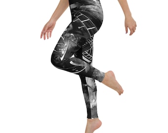 Abstract Art Yoga Leggings – Stylish Women's Fitness Wear