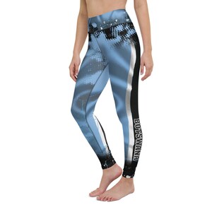 Botswana Flagge Leggings - Beste High-Waisted Leggings - Damen Yoga Bedruckte Hose - Sportliche Flagge Leggings - Dim Sport Leggings