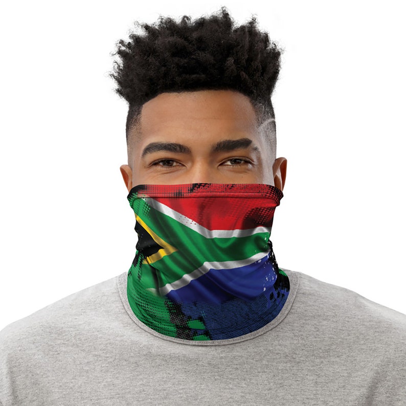 South Africa Face Covering / Bandana Washable Neck Gaiter/ Etsy
