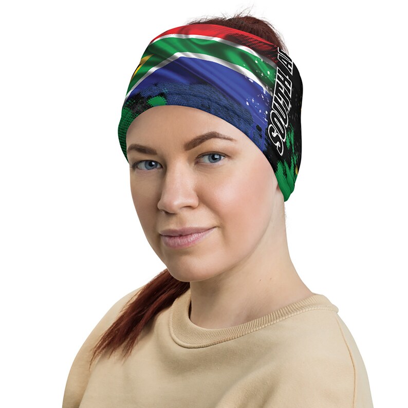 South Africa Face Covering / Bandana Washable Neck Gaiter/ Etsy