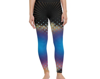 Women’s Yoga Leggings - Fun Yoga Pants - Yoga Sport Leggings - Summer High Waist Leggings - Designer Printed Art Leggings