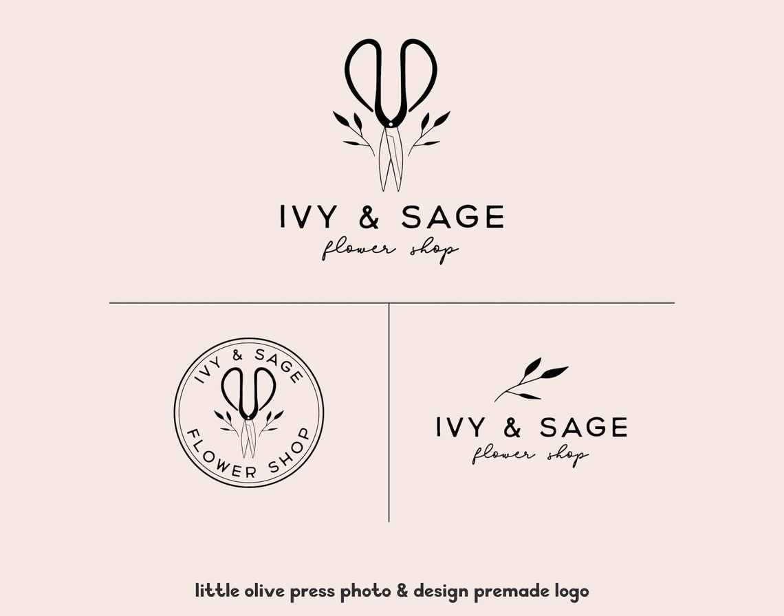 Premade Logo Craft Scissors Watermark Photography Interior Design ...
