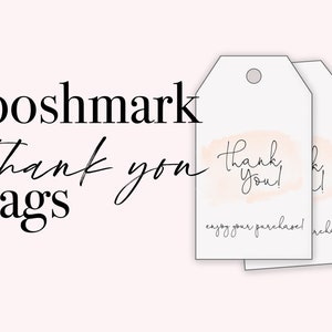 Poshmark Pastel Watercolor Thank You Note Tags // Ready to Print Tags for Online Sellers & Resellers for Poshmark or Instagram Mercari eBay